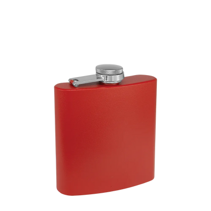 Custom Branding The Simple Stainless Steel Flask 6 oz in Matte Red 