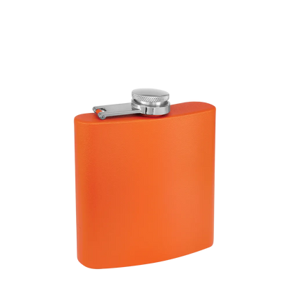 Custom Branding The Simple Stainless Steel Flask 6 oz in Matte Orange 