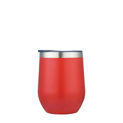 Front customization side of the Custom Branding Stemless Wine Tumbler 12 oz in Frosted Red 