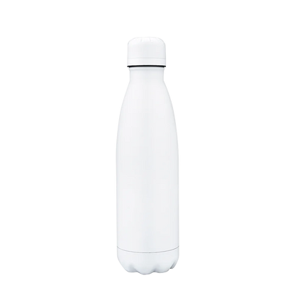 Front customization side of the Custom Branding Vacuum Bottle 17 oz in Matte White 
