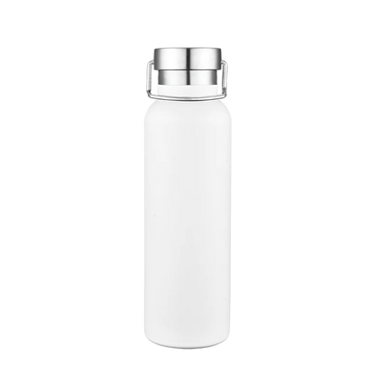 Front customization side of the Custom Branding Vacuum Bottle 20 oz in Frosted White 