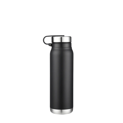 Front customization side of the Custom Branding Water Bottle 20 oz in Black 