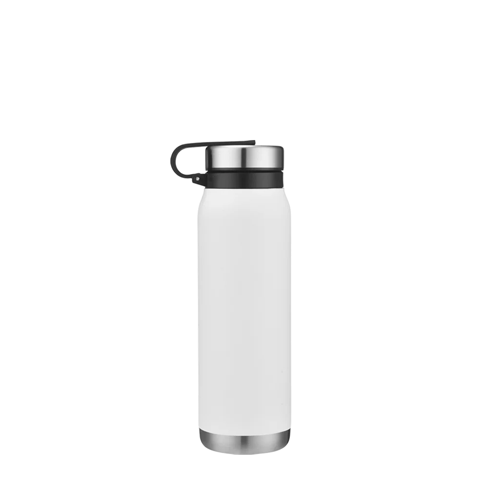 Front customization side of the Custom Branding Water Bottle 20 oz in White 