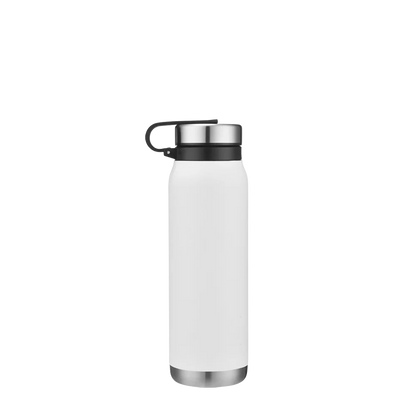 Front customization side of the Custom Branding Water Bottle 20 oz in White 