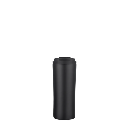 Front customization side of the Custom Branding Water Bottle with Dual Lid 21 oz in Black 