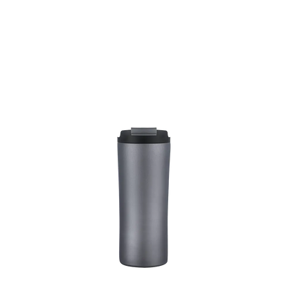 Back customization side of the Custom Branding Water Bottle with Dual Lid 21 oz in Grey 