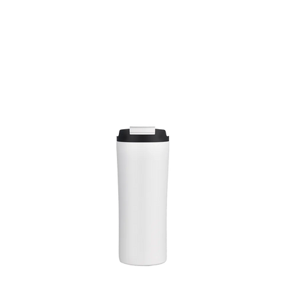 Front customization side of the Custom Branding Water Bottle with Dual Lid 21 oz in White 