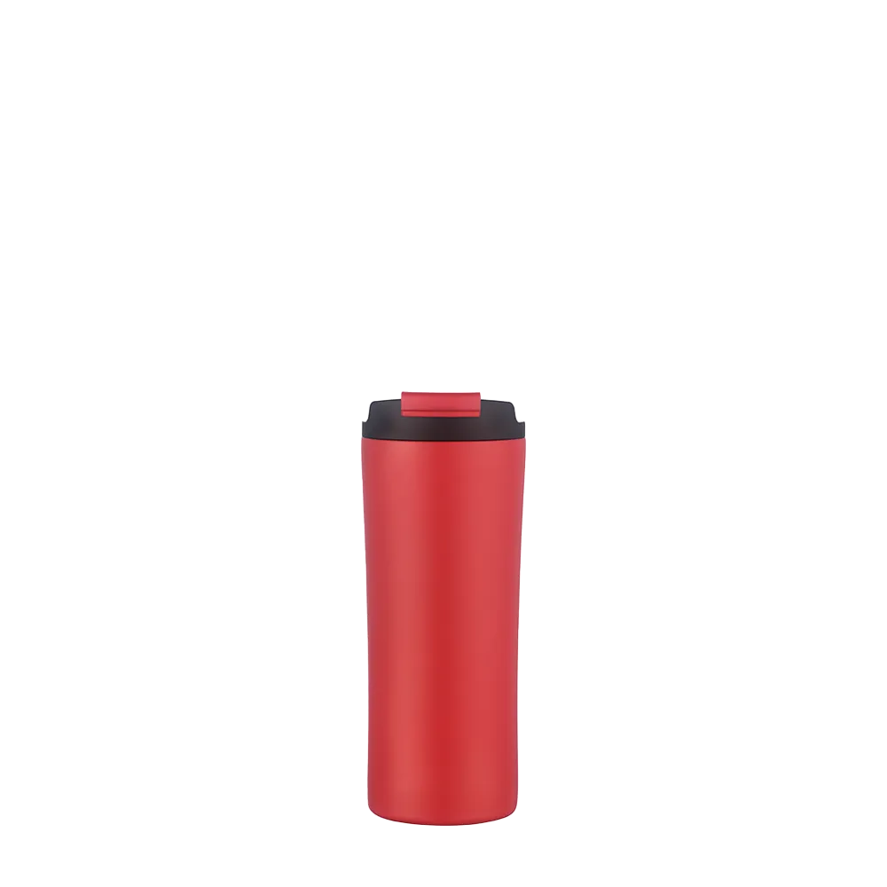 Back customization side of the Custom Branding Water Bottle with Dual Lid 21 oz in Red 
