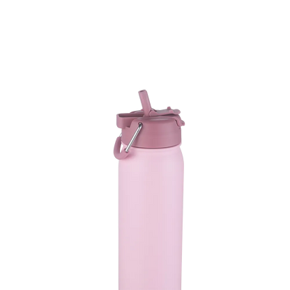 Custom Branding Water Bottle with Dual Lid 24 oz in Pink 