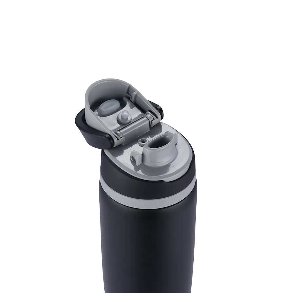 Custom Branding Water Bottle with Spout Lid 25 oz in Black 