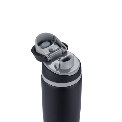 Custom Branding Water Bottle with Spout Lid 25 oz in Black 