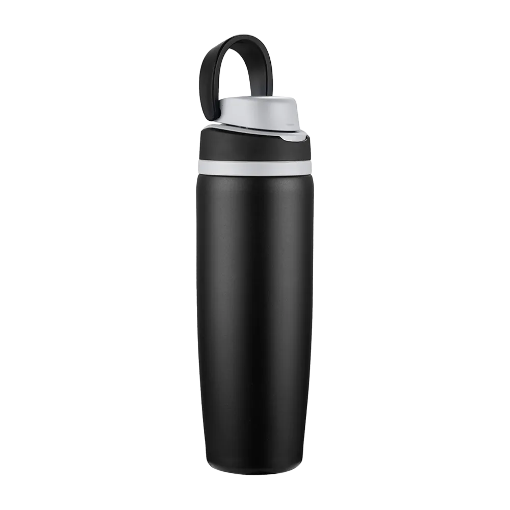 Custom Branding Water Bottle with Spout Lid 25 oz in Black 