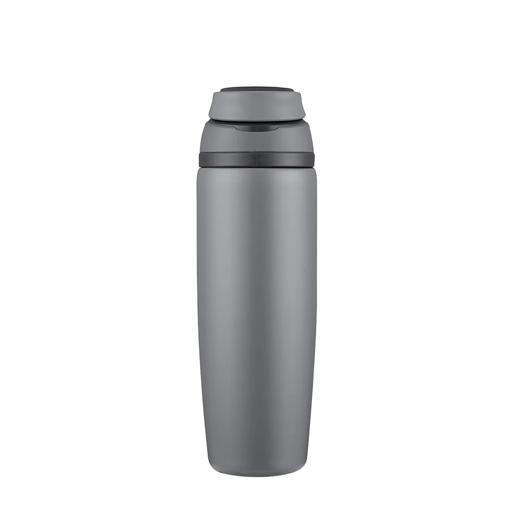 Back customization side of the Custom Branding Water Bottle with Spout Lid 25 oz in Grey 