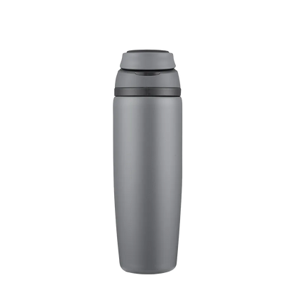 Back customization side of the Custom Branding Water Bottle with Spout Lid 25 oz in Grey 