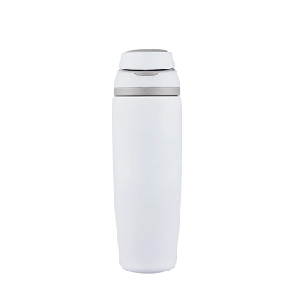 Back customization side of the Custom Branding Water Bottle with Spout Lid 25 oz in White 