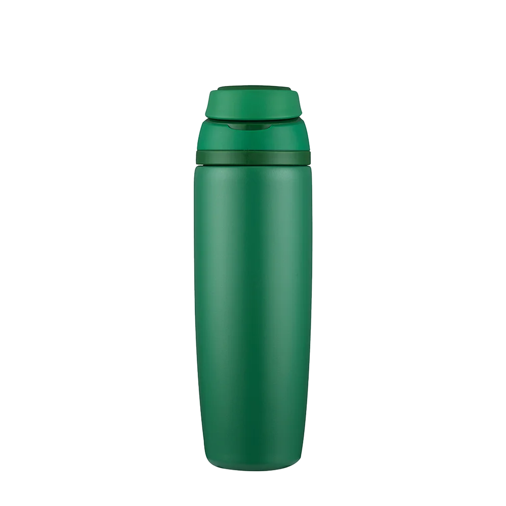 Front customization side of the Custom Branding Water Bottle with Spout Lid 25 oz in Green 