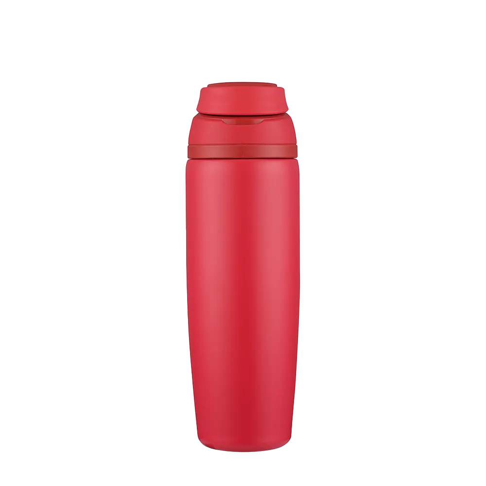 Back customization side of the Custom Branding Water Bottle with Spout Lid 25 oz in Red 