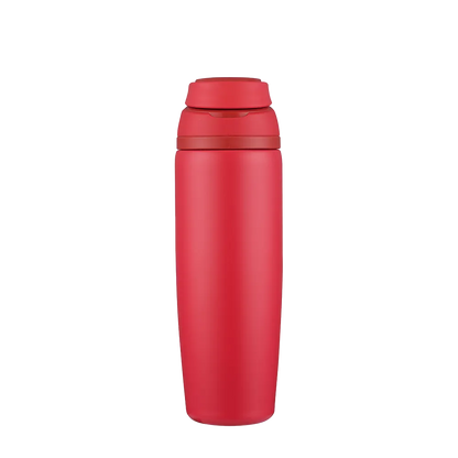 Back customization side of the Custom Branding Water Bottle with Spout Lid 25 oz in Red 