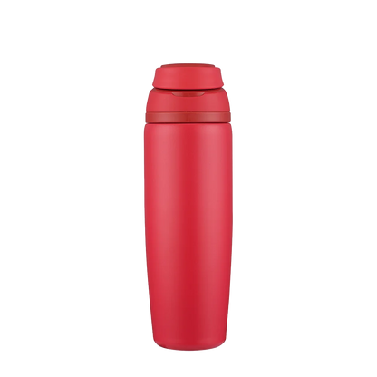 Front customization side of the Custom Branding Water Bottle with Spout Lid 25 oz in Red 