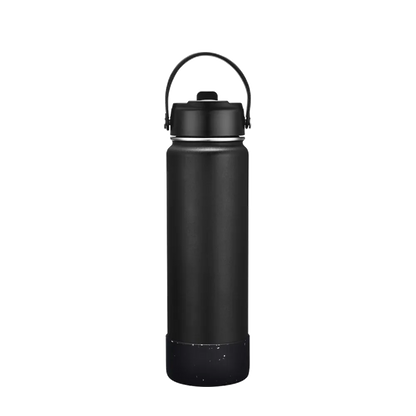 Back customization side of the Custom Branding Water Bottle Straw Lid 27 oz in Black 