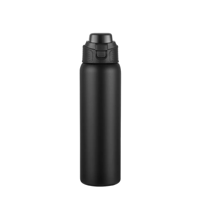 Back customization side of the Custom Branding Water Bottle with Spout Lid 28 oz in Black 