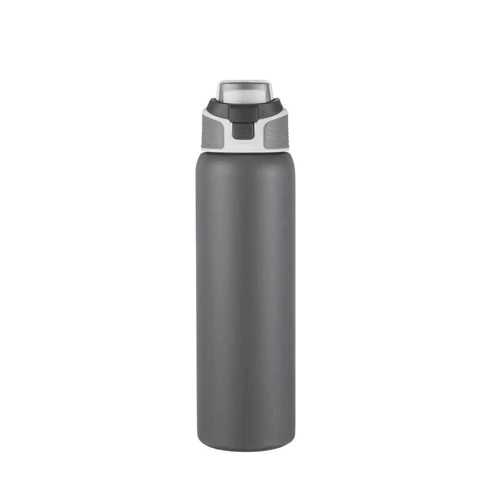 Back customization side of the Custom Branding Water Bottle with Spout Lid 28 oz in Grey 