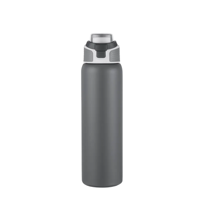 Back customization side of the Custom Branding Water Bottle with Spout Lid 28 oz in Grey 