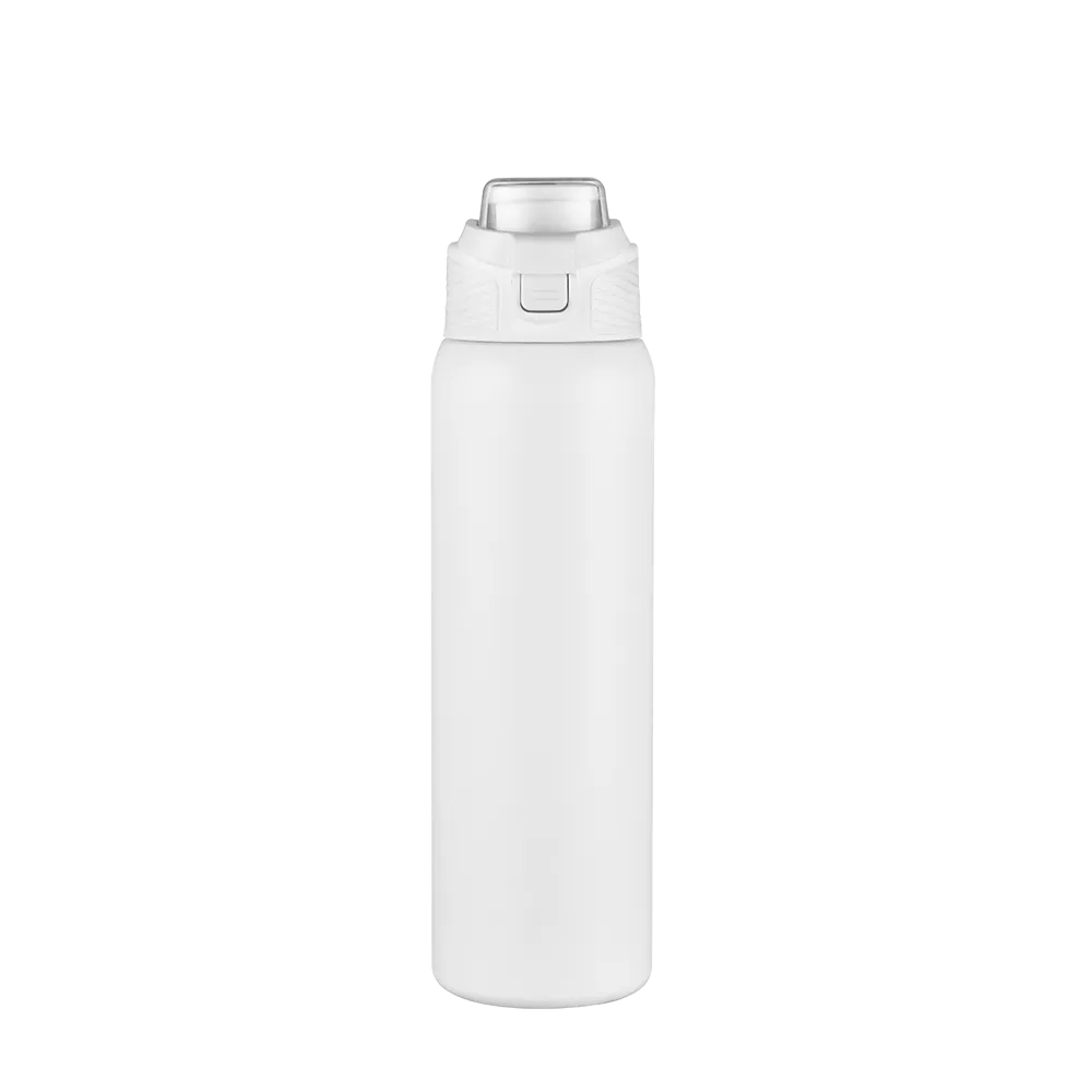 Back customization side of the Custom Branding Water Bottle with Spout Lid 28 oz in White 