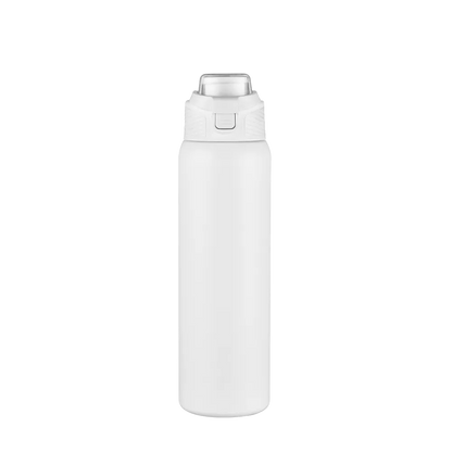 Back customization side of the Custom Branding Water Bottle with Spout Lid 28 oz in White 