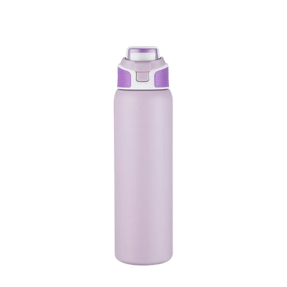 Back customization side of the Custom Branding Water Bottle with Spout Lid 28 oz in Purple 