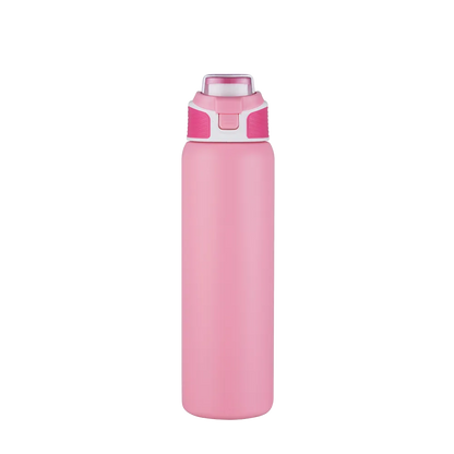 Back customization side of the Custom Branding Water Bottle with Spout Lid 28 oz in Pink 