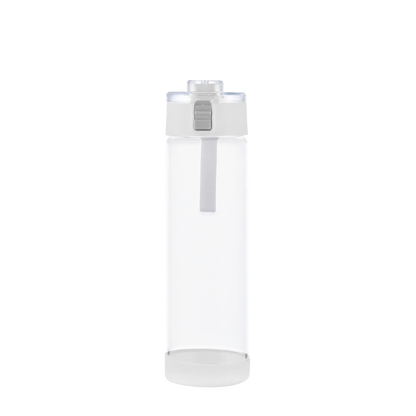 Back customization side of the Custom Branding Glass Water Bottle with Spout Lid 22 oz in White 