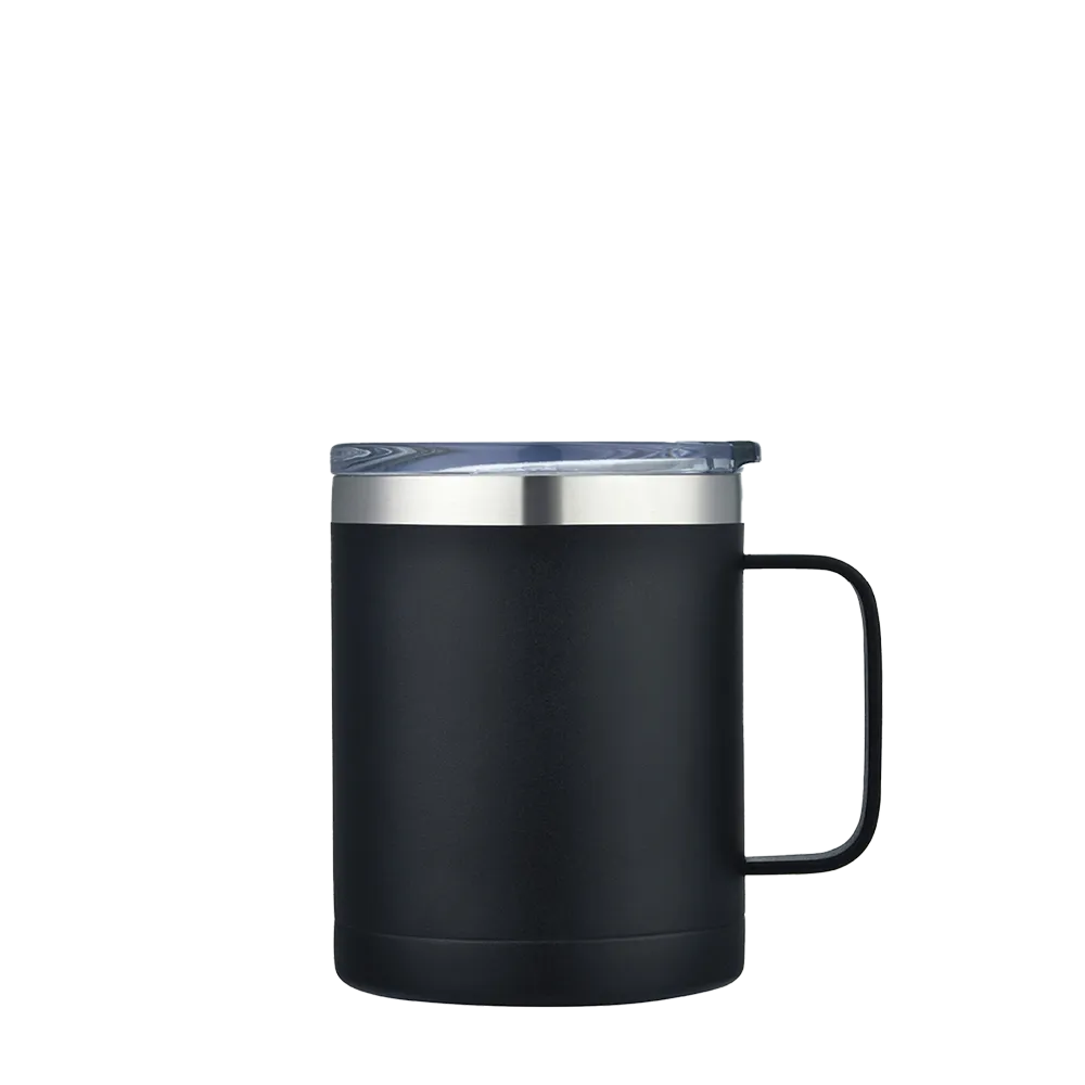 Back customization side of the Custom Branding Mug 14 oz in Frosted Black 