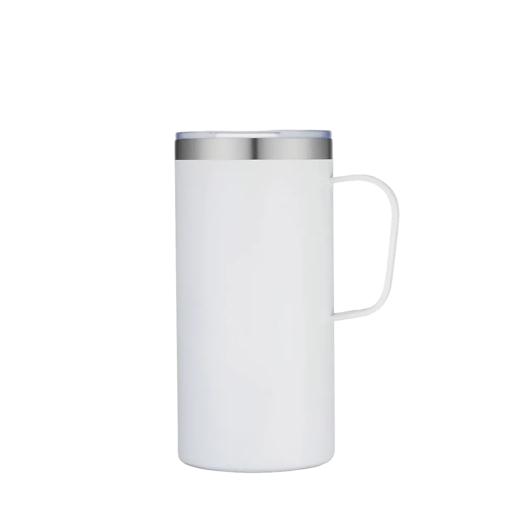 Back customization side of the Custom Branding Mug 20 oz in Frosted White 