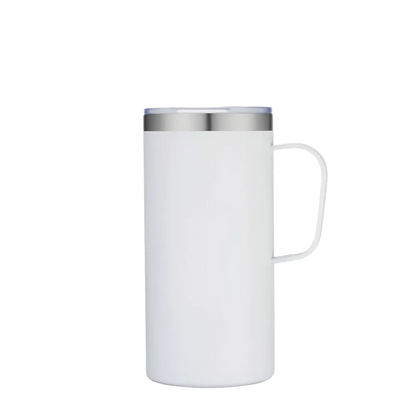 Back customization side of the Custom Branding Mug 20 oz in Frosted White 