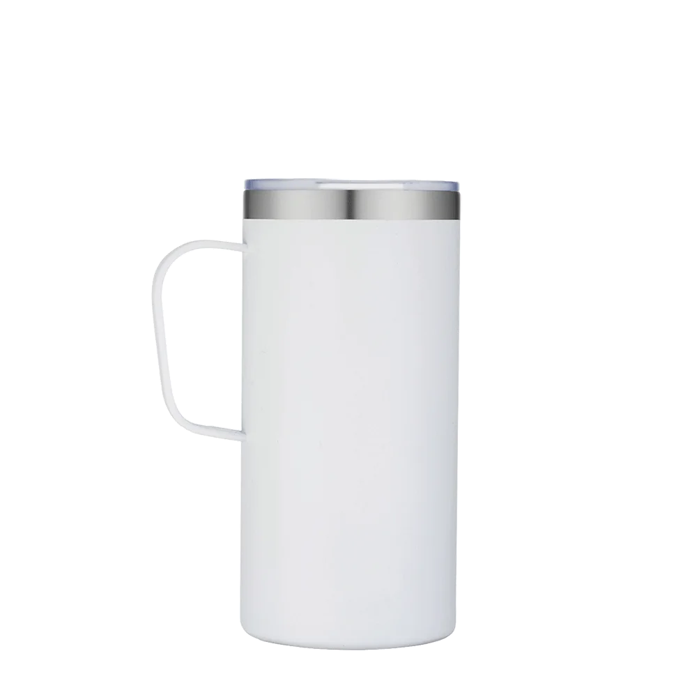 Front customization side of the Custom Branding Mug 20 oz in Frosted White 