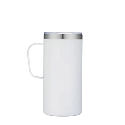 Front customization side of the Custom Branding Mug 20 oz in Frosted White 