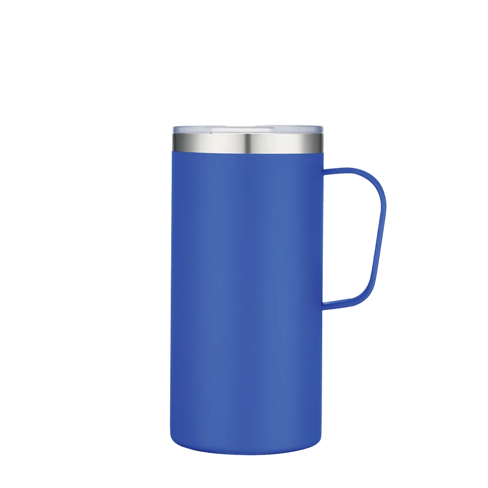 Back customization side of the Custom Branding Mug 20 oz in Frosted Blue 