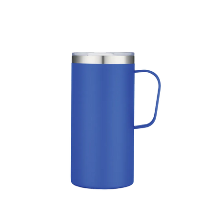 Back customization side of the Custom Branding Mug 20 oz in Frosted Blue 