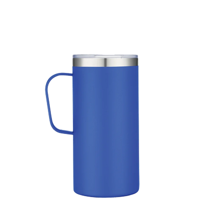 Front customization side of the Custom Branding Mug 20 oz in Frosted Blue 