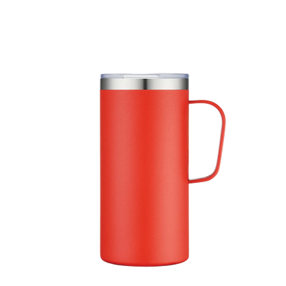 Back customization side of the Custom Branding Mug 20 oz in Frosted Red 