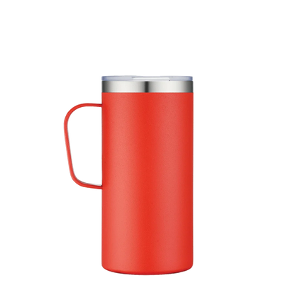 Front customization side of the Custom Branding Mug 20 oz in Frosted Red 