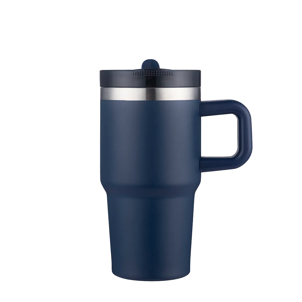 Custom Branding 20 oz Handle Mug with Straw Lid 