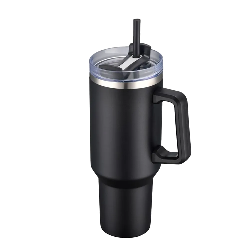 Custom Branding Handle Tumbler 40 oz in Black 