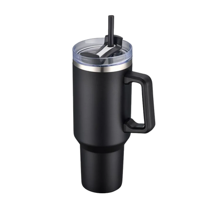 Custom Branding Handle Tumbler 40 oz in Black 