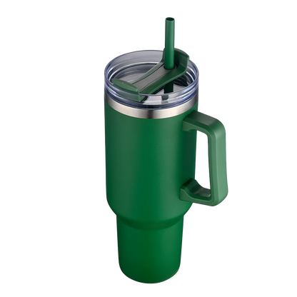 Custom Branding Handle Tumbler 40 oz in Green 