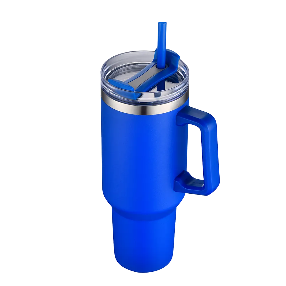 Custom Branding Handle Tumbler 40 oz in Royal Blue 