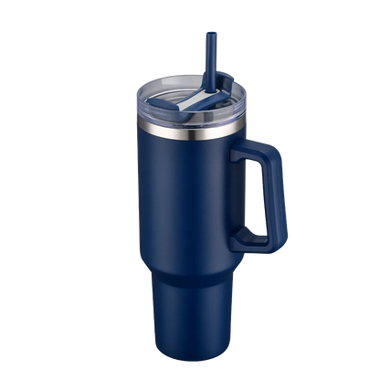 Custom Branding Handle Tumbler 40 oz in Navy 