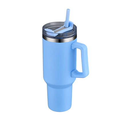 Custom Branding Handle Tumbler 40 oz in Light Blue 