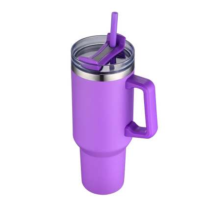 Custom Branding Handle Tumbler 40 oz in Purple 